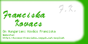 franciska kovacs business card